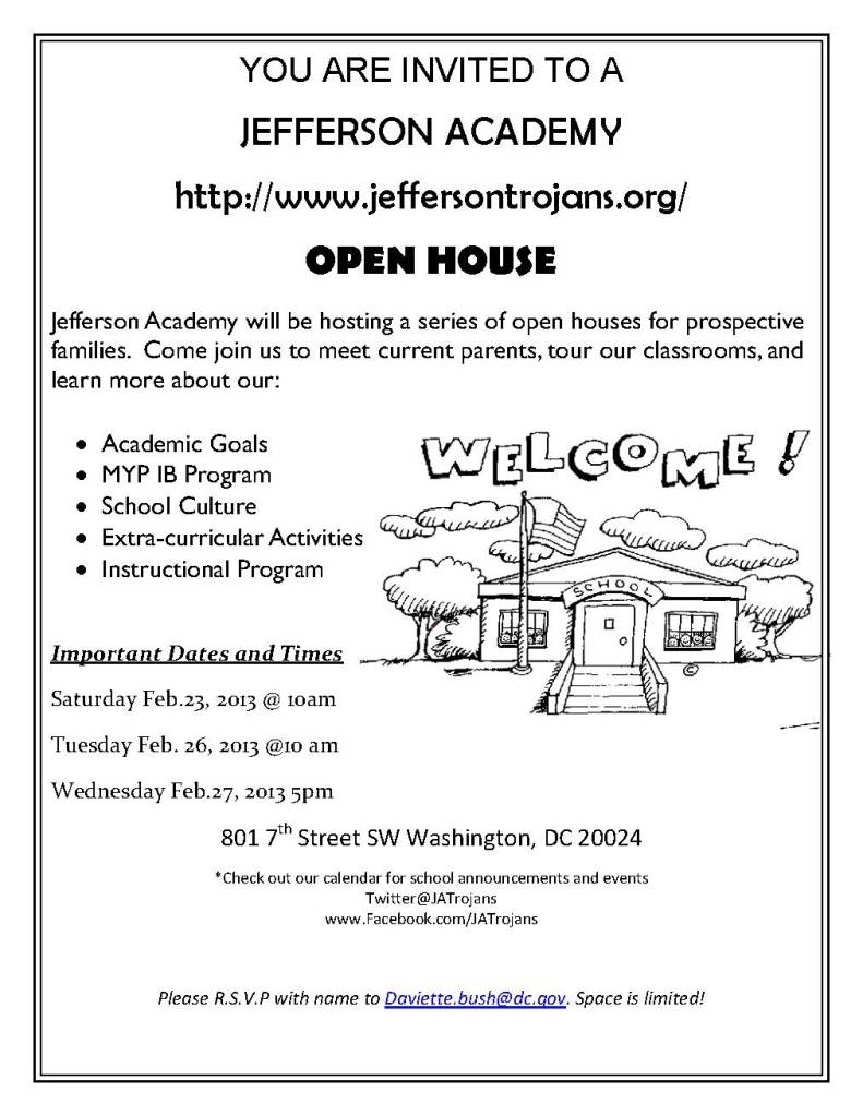 JA Open house feb flyer