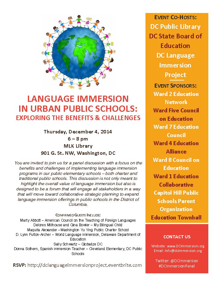 DC Language Immersion Project Flyer